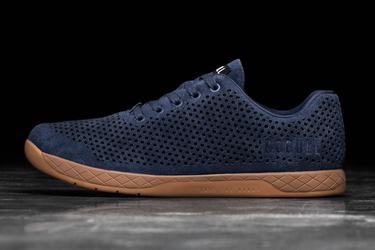 Nobull Suede Men's Trainers Navy | Australia (MQ7839)